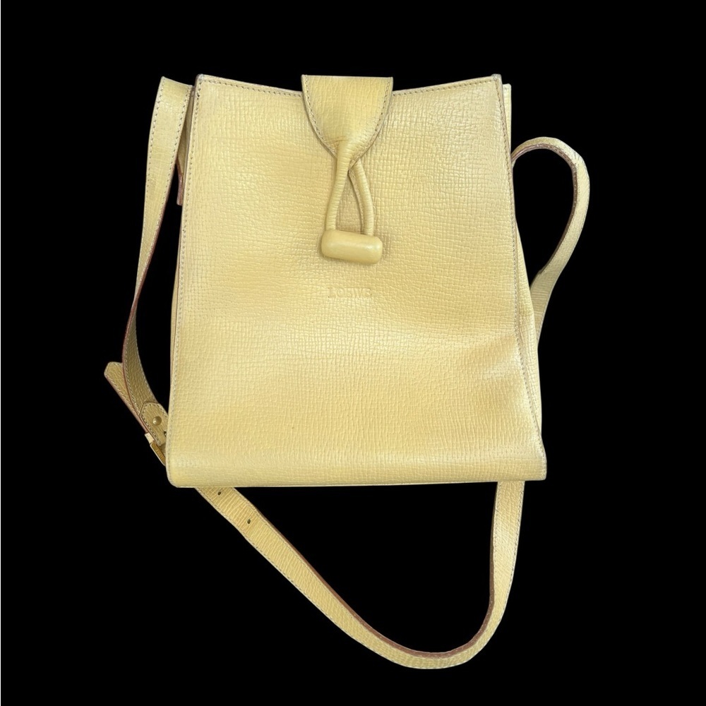 Loewe subtle yellow Leather Crossbody Bag